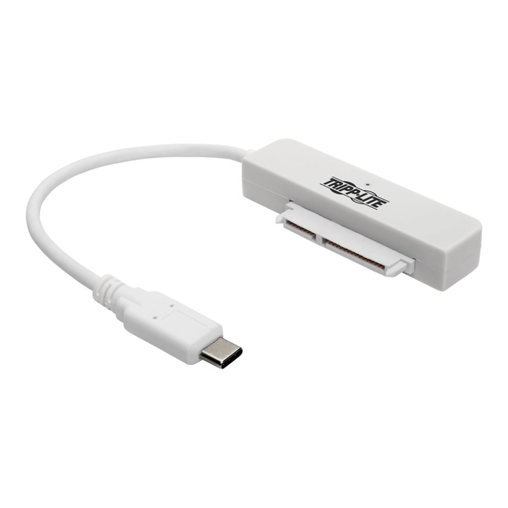 Tripp Lite 6in USB-C Gen 2 to SATA III Adapter w/ UASP 2.5in Hard Drives - Storage controller - 2.5in / 3.5in shared - SATA 6Gb/s - USB 3.1 (Gen 2) - white