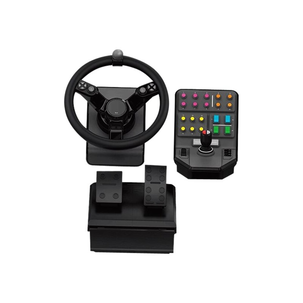 Logitech Heavy Equipment Bundle - Wheel and pedals set - wired - for PC