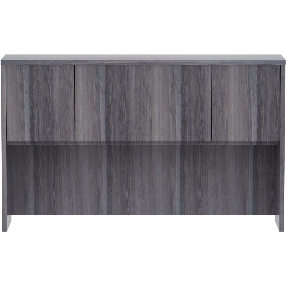 Lorell Laminate Desk Hutch, 36inH x 60inW x 15inD, Weathered Charcoal