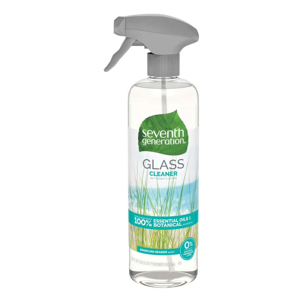 Seventh Generation Natural Glass And Surface Cleaner, Sparkling Seaside Scent, 23 Oz Bottle