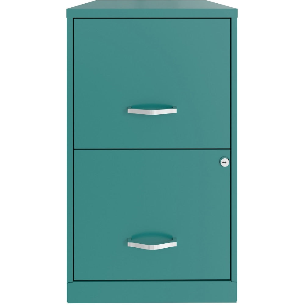 NuSparc 18inD Vertical 2-Drawer Mobile File Cabinet, Teal