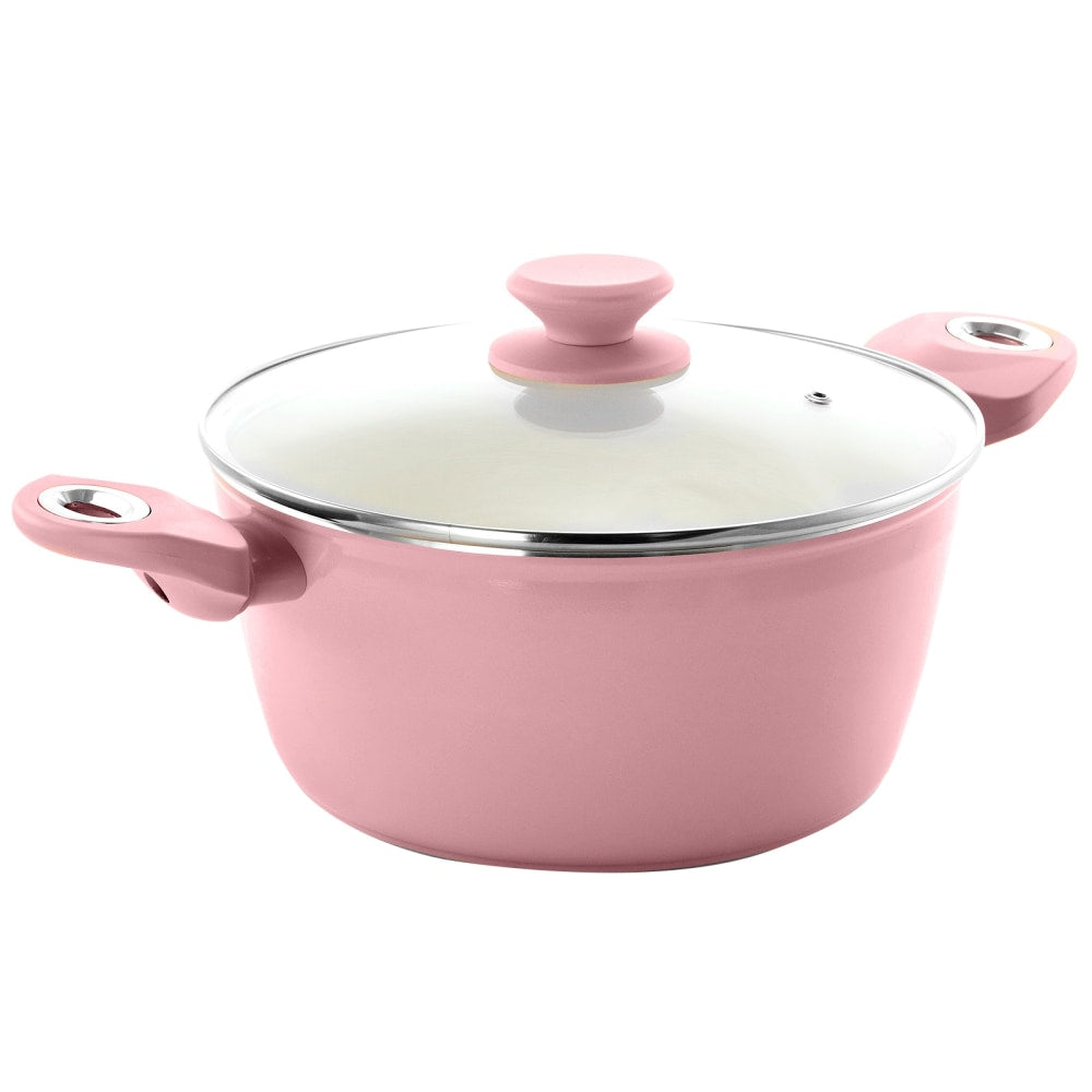 Gibson Home Plaza Cafe Aluminum Non-Stick Dutch Oven, 4.5-Quart, Lavender