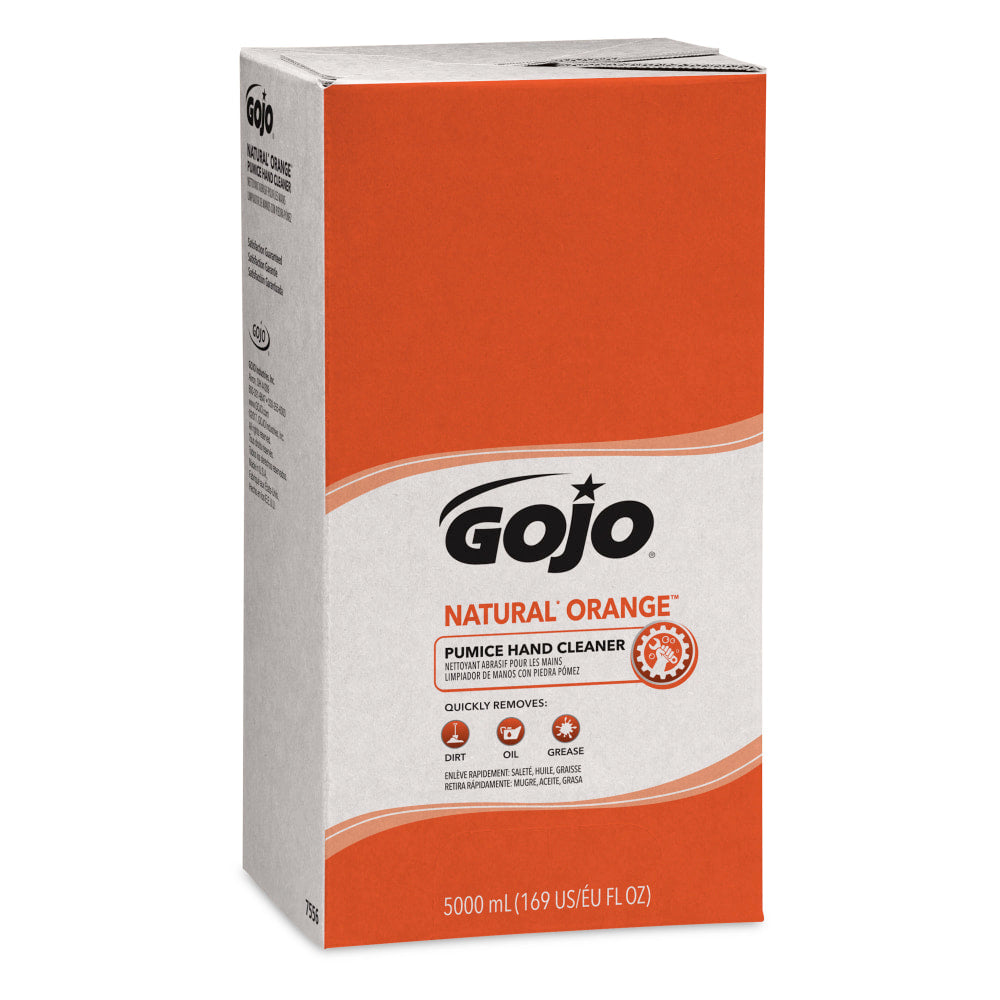 GOJO Natural Orange Pumice Lotion Hand Soap Cleaner, Citrus Scent, 169.07 Oz Bottle