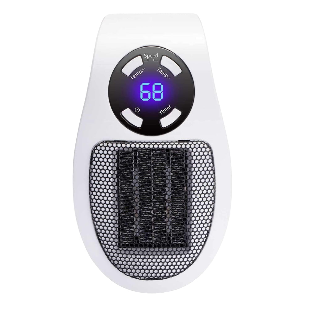 Brentwood 350-Watt Plug-In Personal Space Heater, 4-1/2in x 3/4in, Black/White