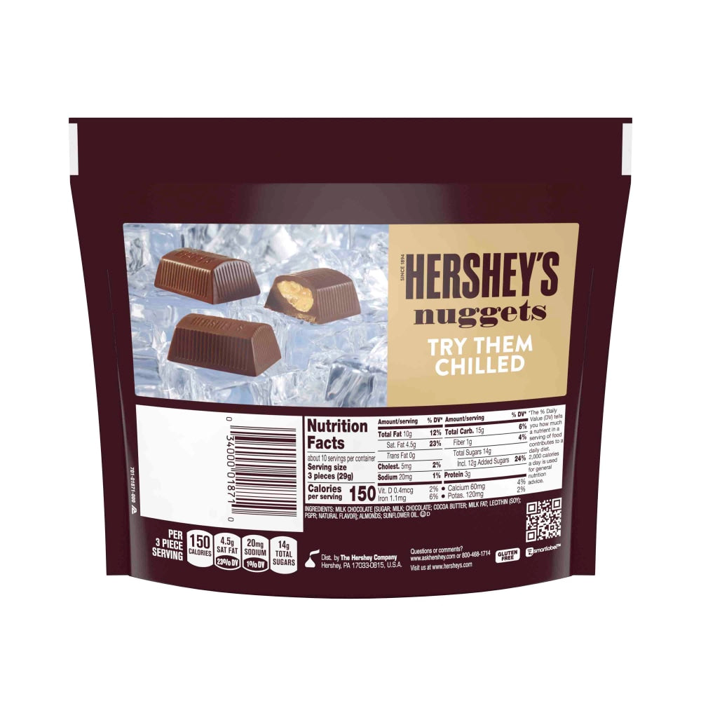 Hersheys Nuggets Milk Chocolate With Almonds Candy, 10,1 Oz, Pack Of 3 Bags