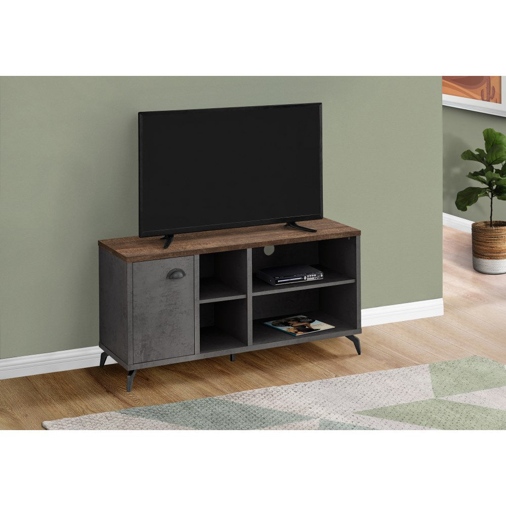 Monarch Specialties Alani TV Stand For 45in TVs, Gray/Brown