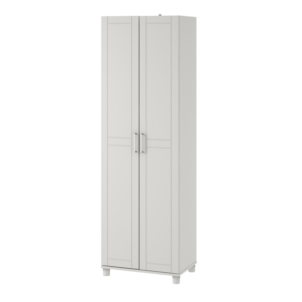 Ameriwood Home Callahan 24in Utility Storage Cabinet, 5 Shelves, White