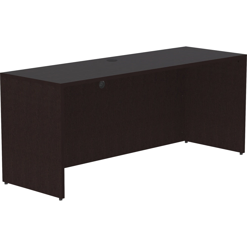 Lorell Essentials 72inW Credenza Computer Desk, Espresso