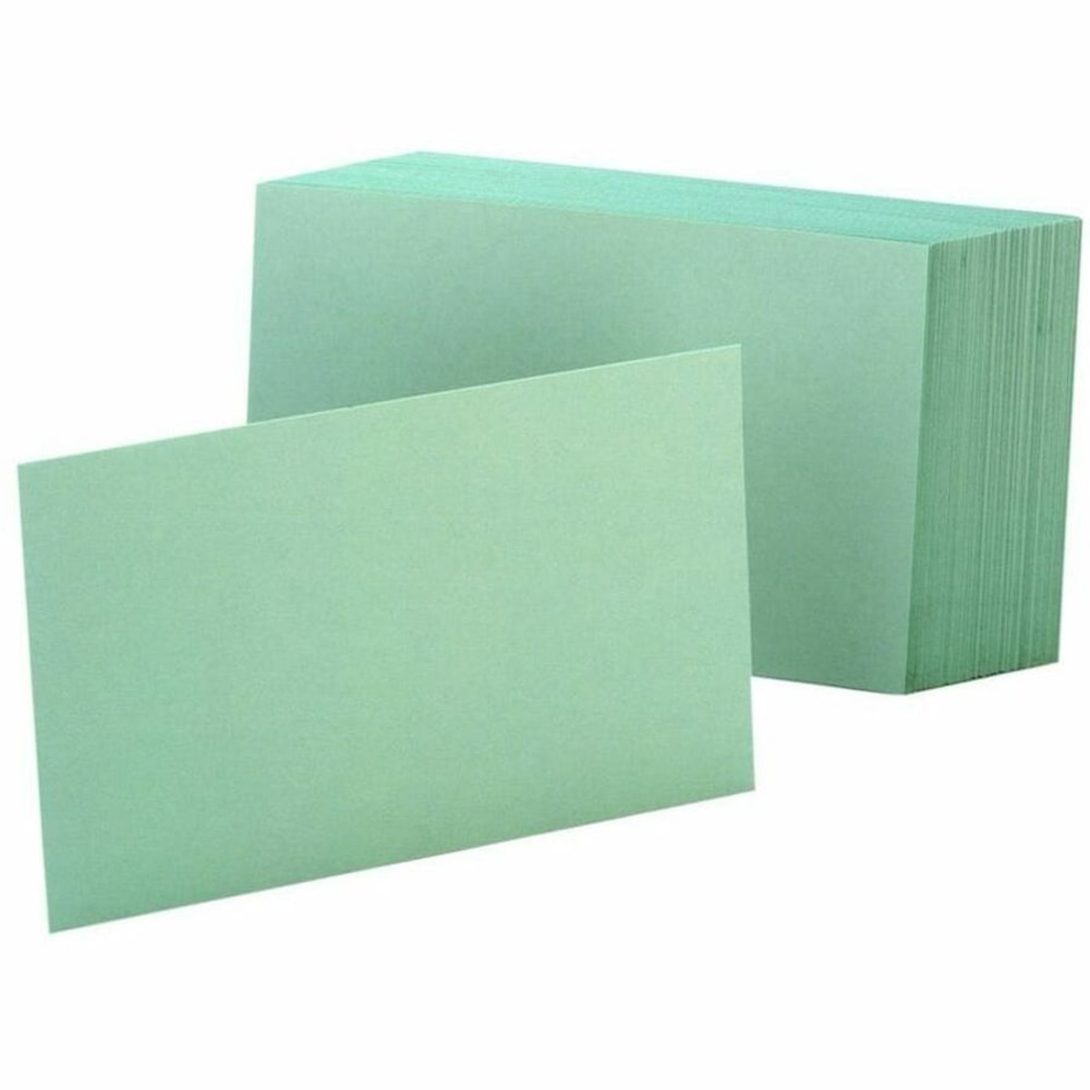 Oxford Color Index Cards, Unruled, 4in x 6in, Green, Pack Of 100