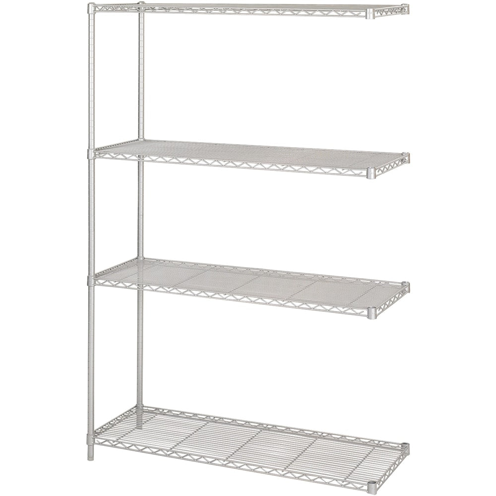 Safco Industrial Wire Shelving Add-On Unit, 48inW x 18inD, Gray