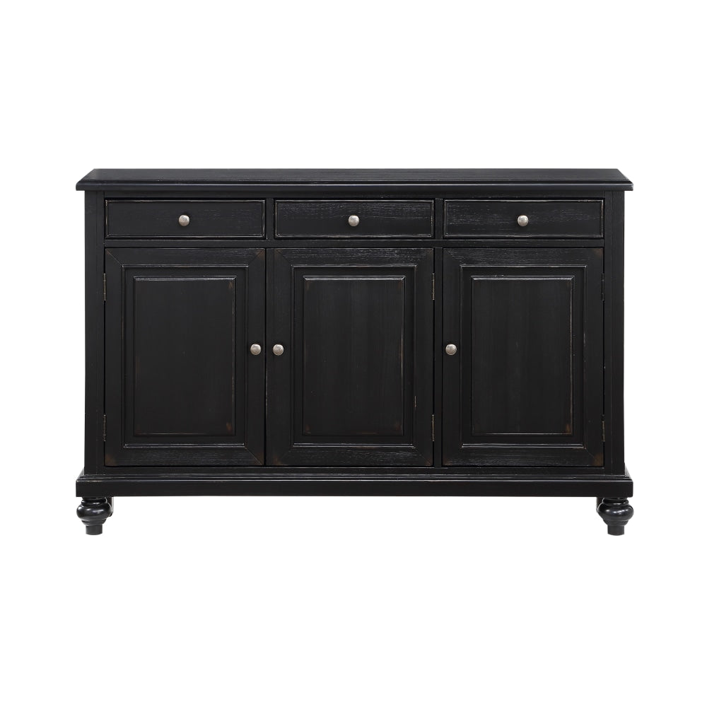 Coast to Coast Vincent Storage Cabinet, 36inH x 56inW x 11inD, Raven Black Rub