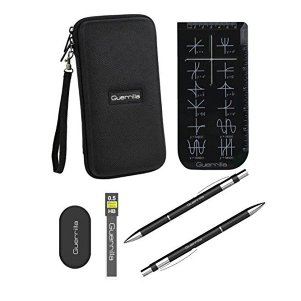 Guerrilla Calculator Zipper Case For Graphing Calculators, Black, G1-CALCCASEBLK