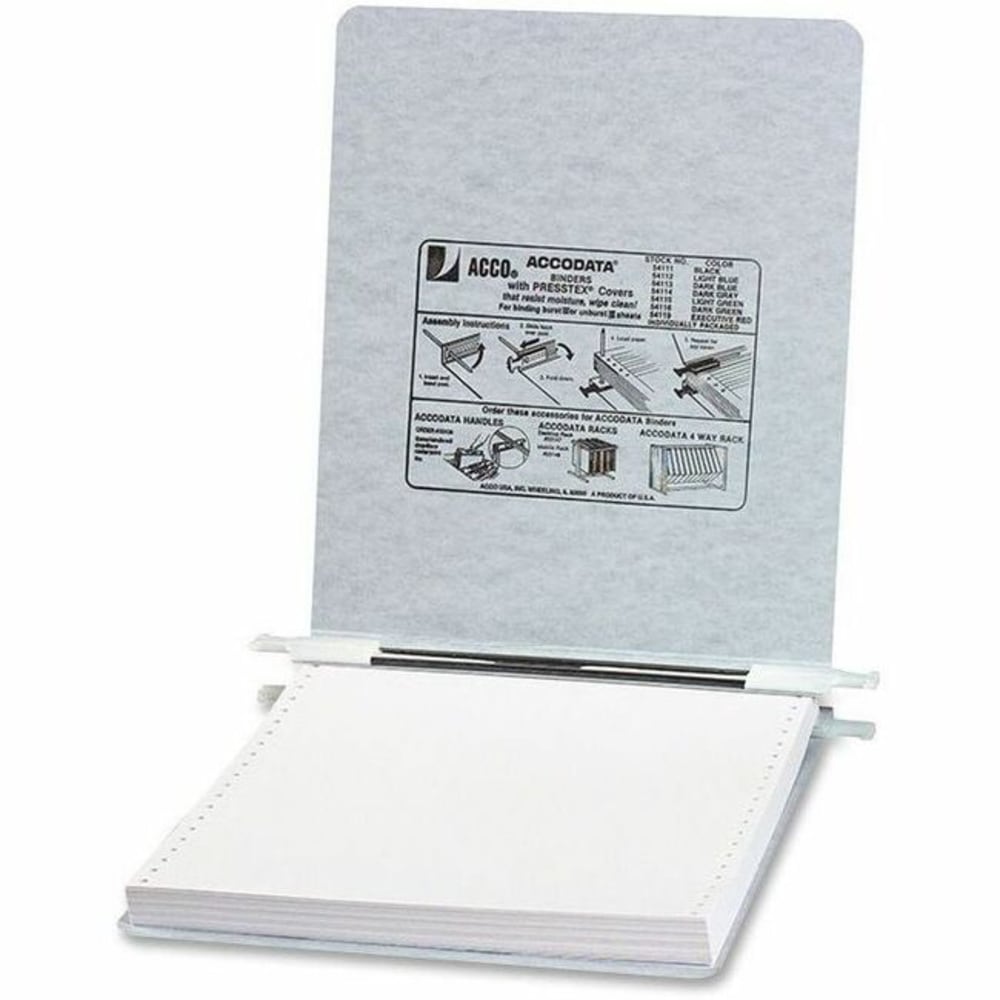 Wilson Jones Presstex Pressboard Data Binder, 60% Recycled, Light Gray