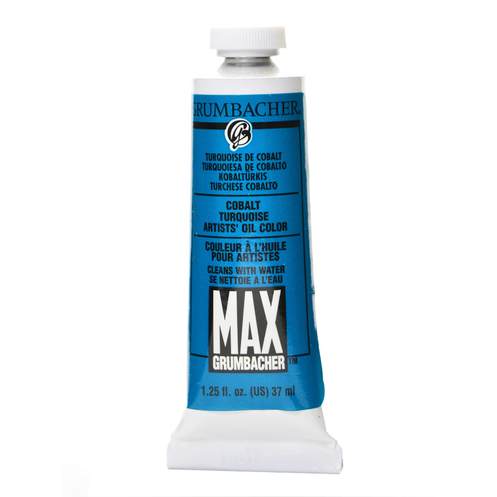 Grumbacher Max Water Miscible Oil Colors, 1.25 Oz, Cobalt Turquoise