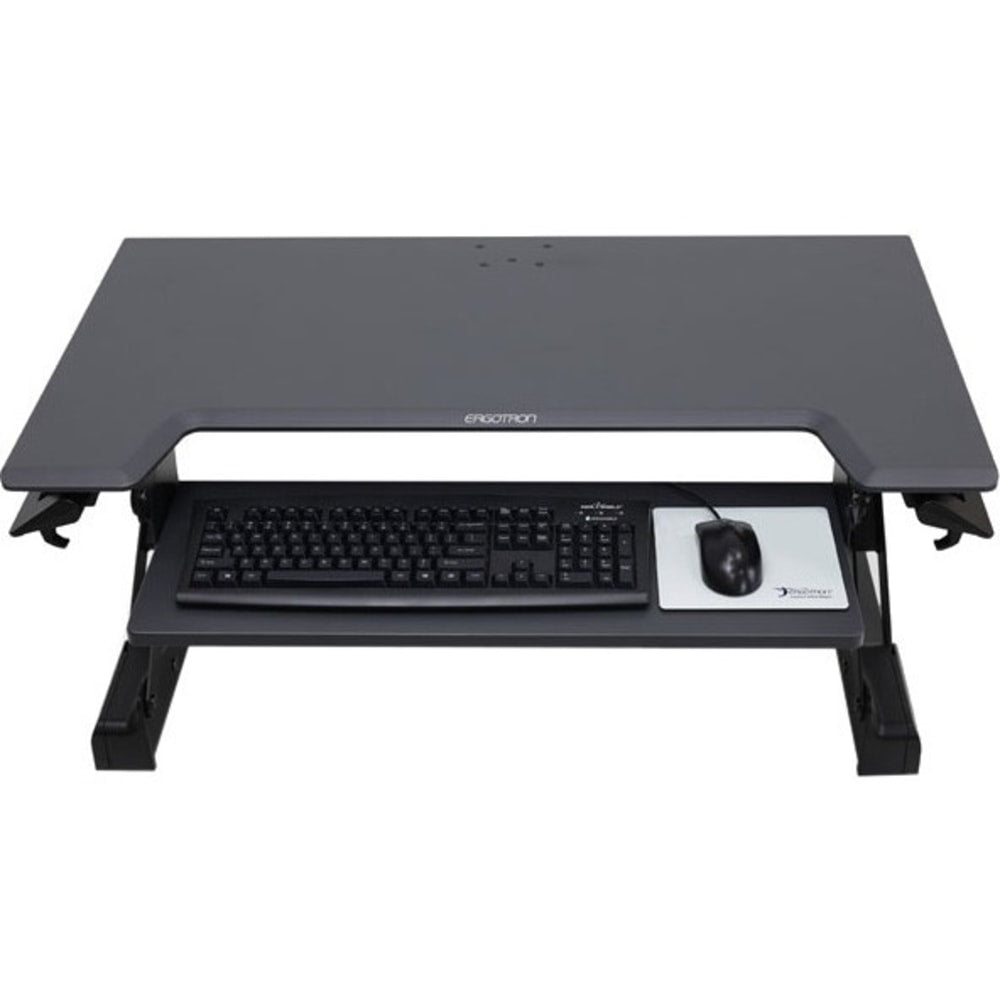 Ergotron WorkFit-TL 38inW Sit-Stand Desk Converter With Adjustable Height, Dark Gray