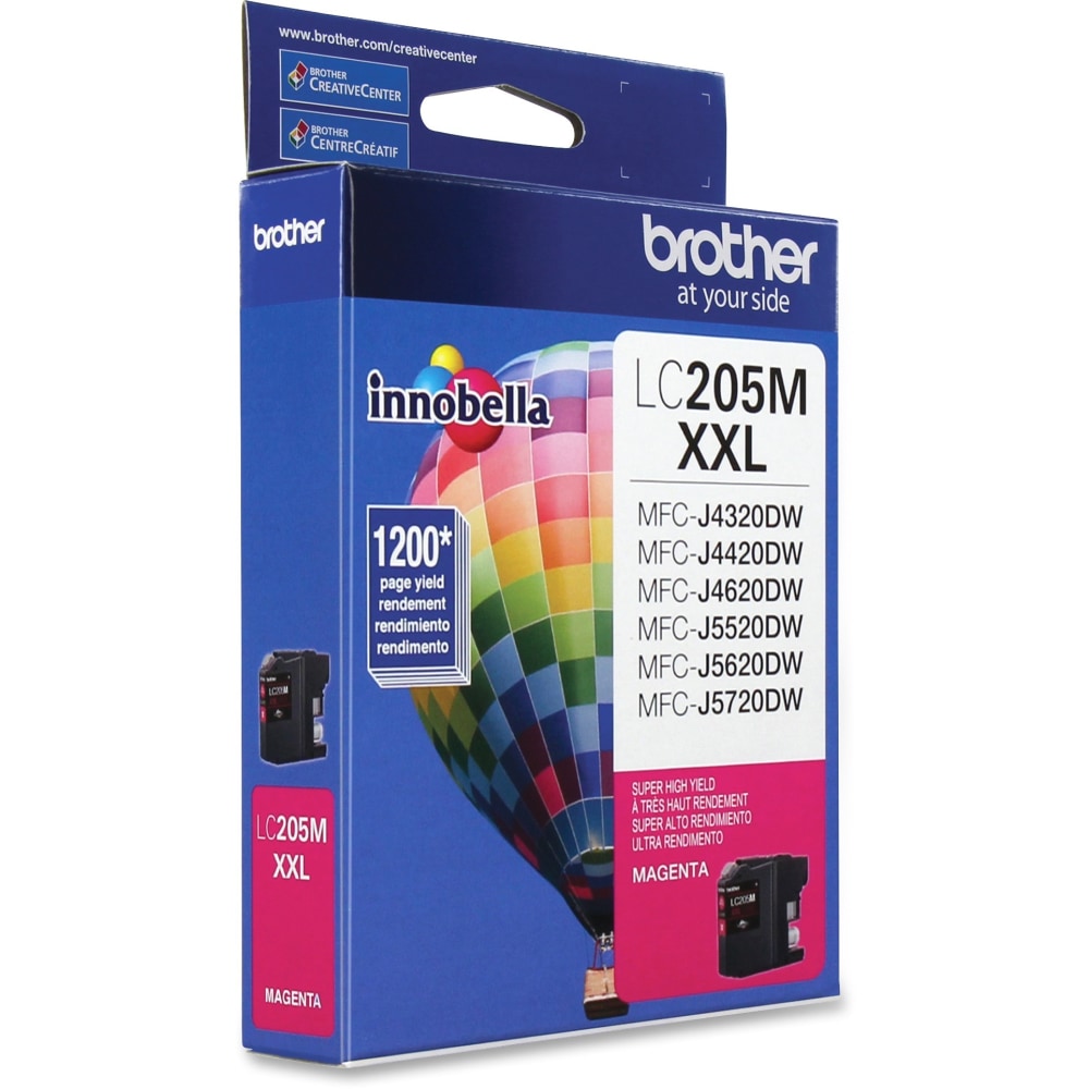 Brother LC205 Magenta Extra-High-Yield Ink Cartridge, LC205M