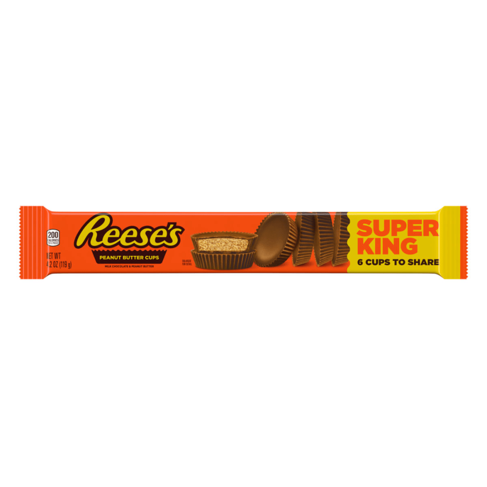 Reeses Super King Size Bars, 4.2 Oz, Pack Of 24 Bars