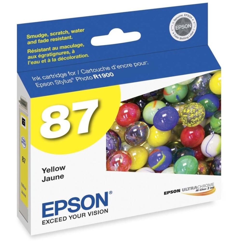 Epson 87 UltraChrome Hi-Gloss 2 Yellow Ink Cartridge, T087420