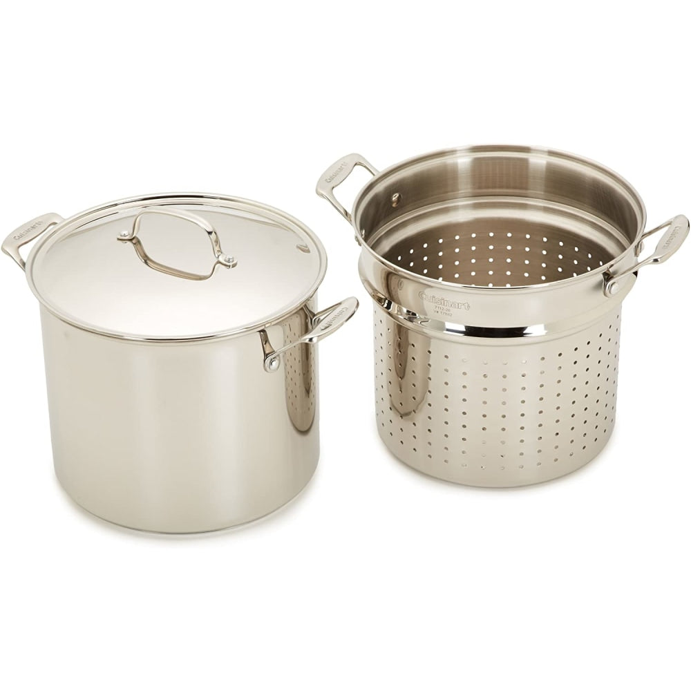 Cuisinart Chefs Classic 4-Piece 12-Quart Pasta/Steamer Set, Silver