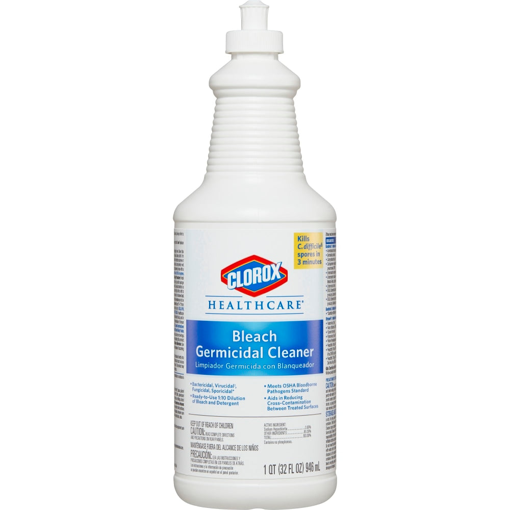 Clorox Healthcare Bleach Germicidal Cleaner Pull-Top, 32 Ounces