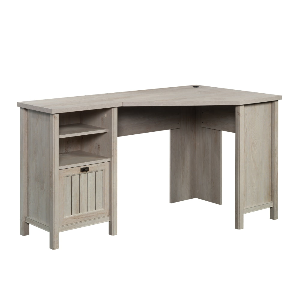 Sauder Costa 56inW Corner Desk, Chalked Chestnut