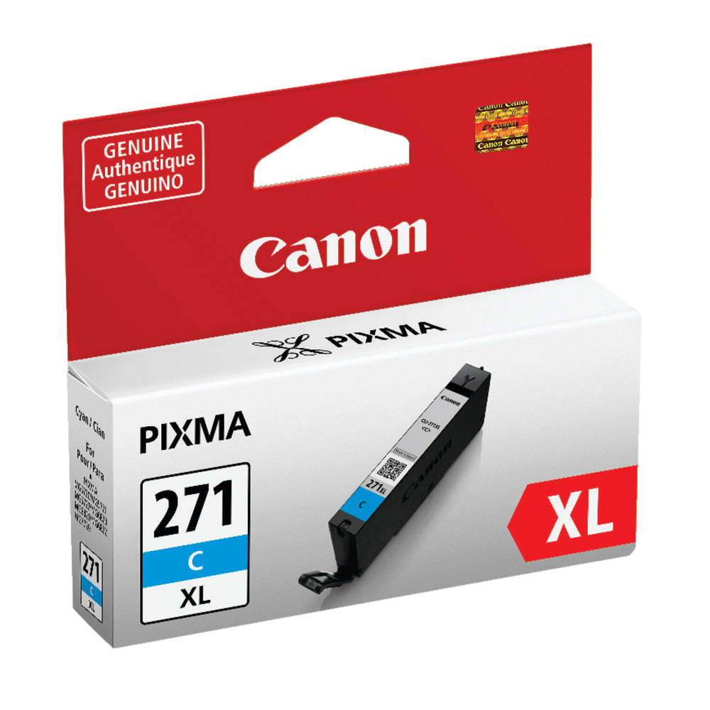 Canon CLI-271XL Cyan High-Yield Ink Tank, 0337C001