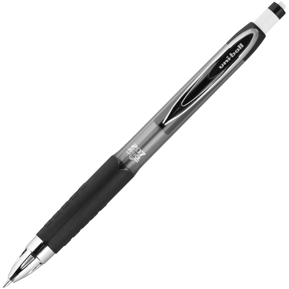 uni-ball 207 Auto-Advancing Mechanical Pencils With Hexagonal Twist Eraser, 0.7 mm, Black Barrel, Pack Of 12 Pencils