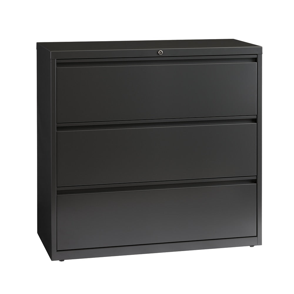 WorkPro 42inW x 18-5/8inD Lateral 3-Drawer File Cabinet, Charcoal