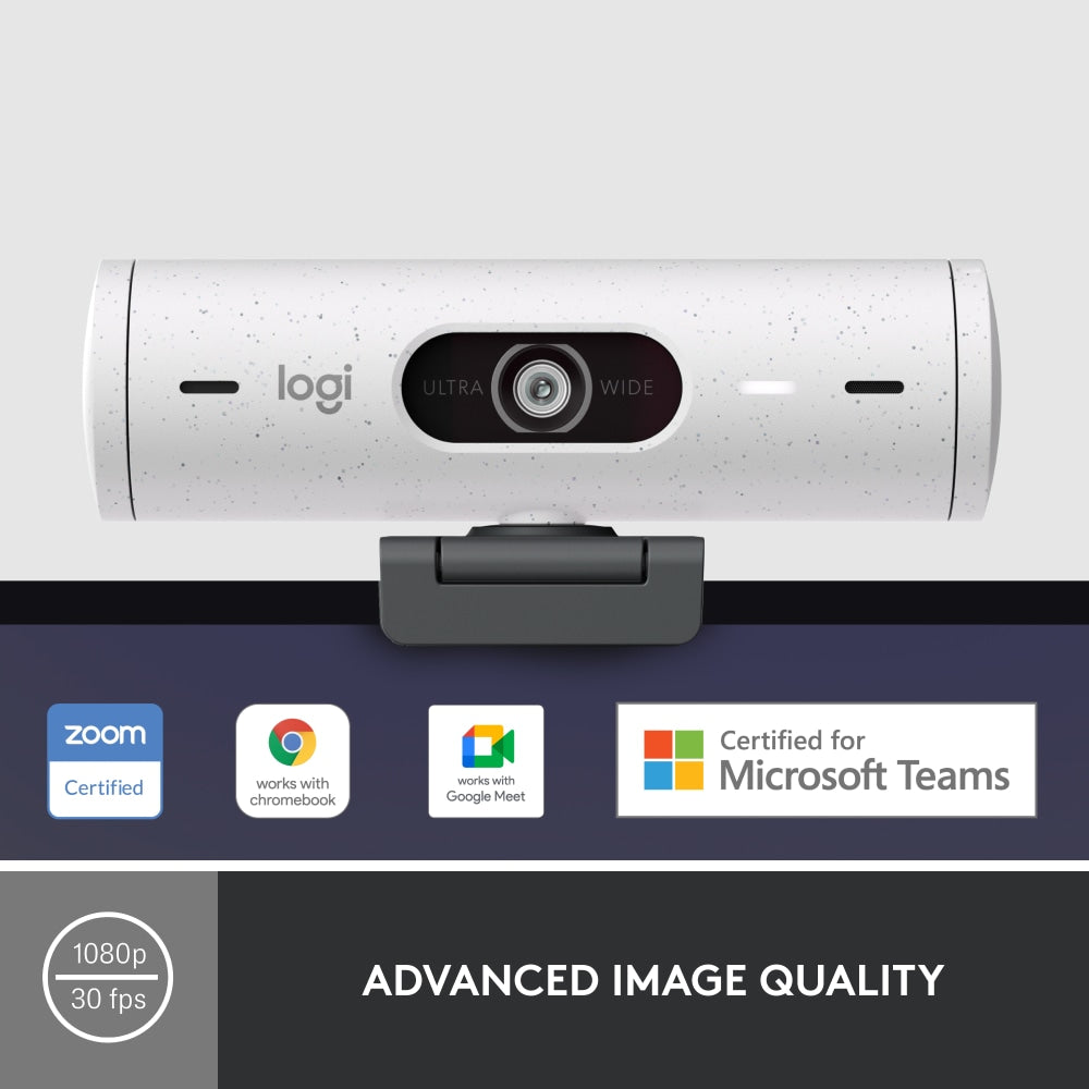 Logitech BRIO 500 Webcam, Off White