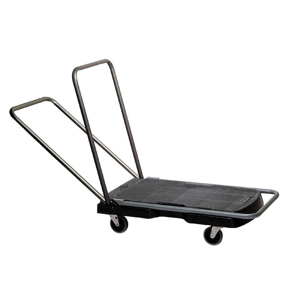 Rubbermaid Triple Trolley Utility Cart, 20 1/2inW x 32 1/2inD, Black