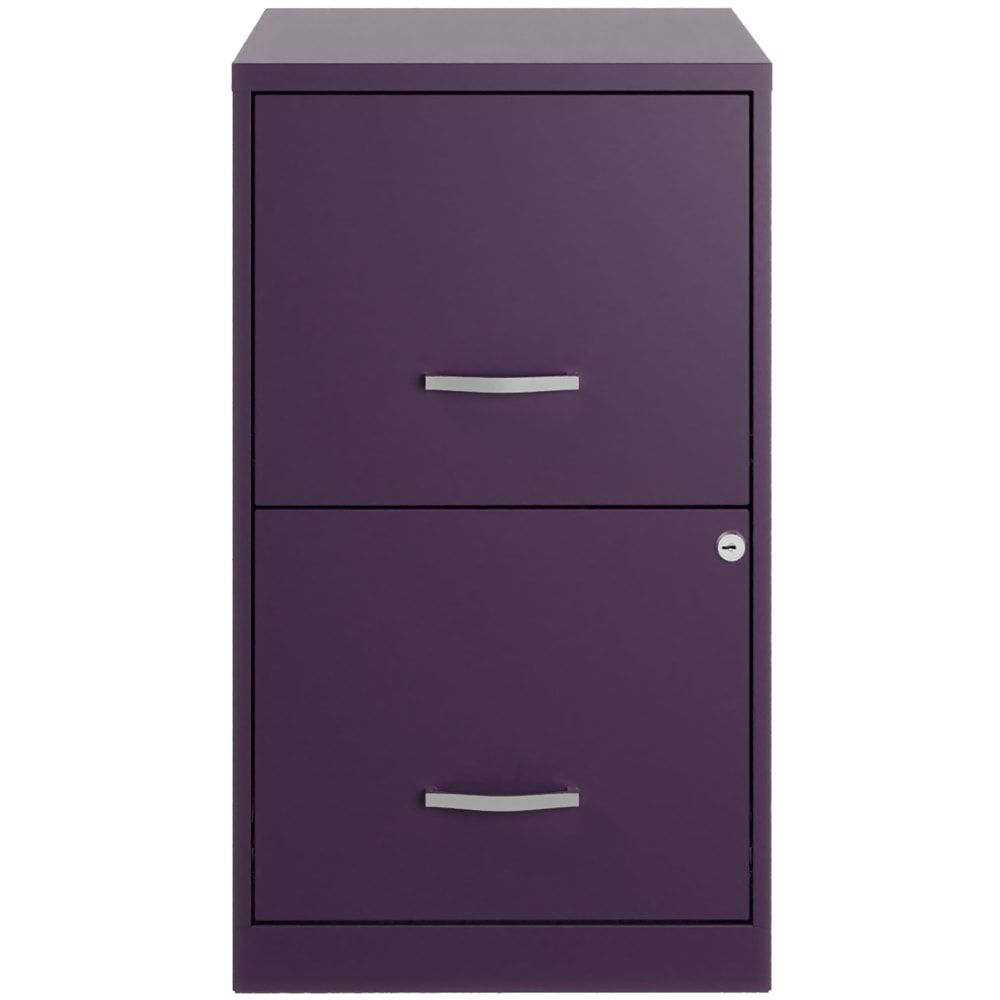 Realspace SOHO Smart 18inD Vertical 2-Drawer File Cabinet, Purple