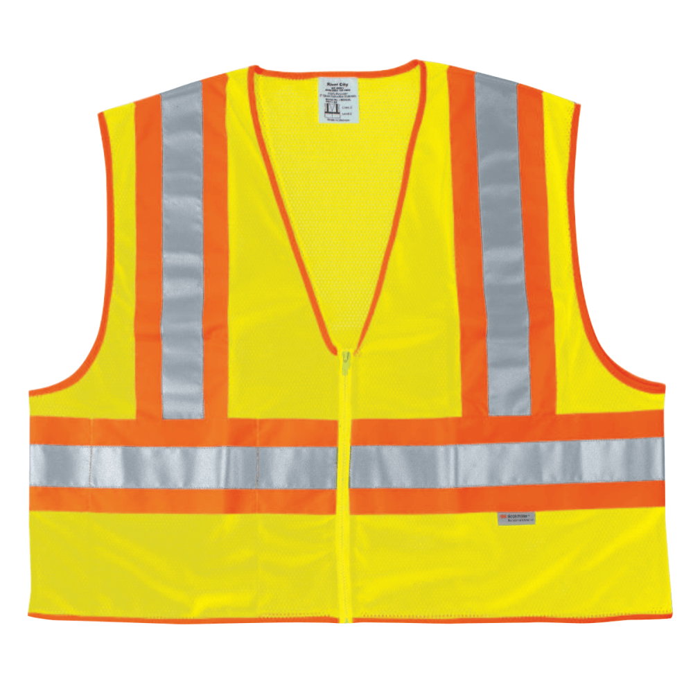 Luminator Class II Safety Vests, 3X-Large, Lime