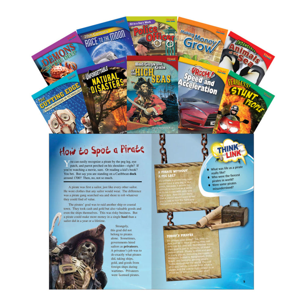 Teacher Created Materials TIME FOR KIDS Nonfiction Book Set, Set 1, Set Of 10 Books, Grade 5