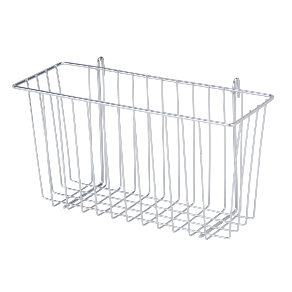 Honey-Can-Do Wire Shelf Accessory Basket, Medium Size, 7 1/2in x 5in x 13 1/2in, Chrome