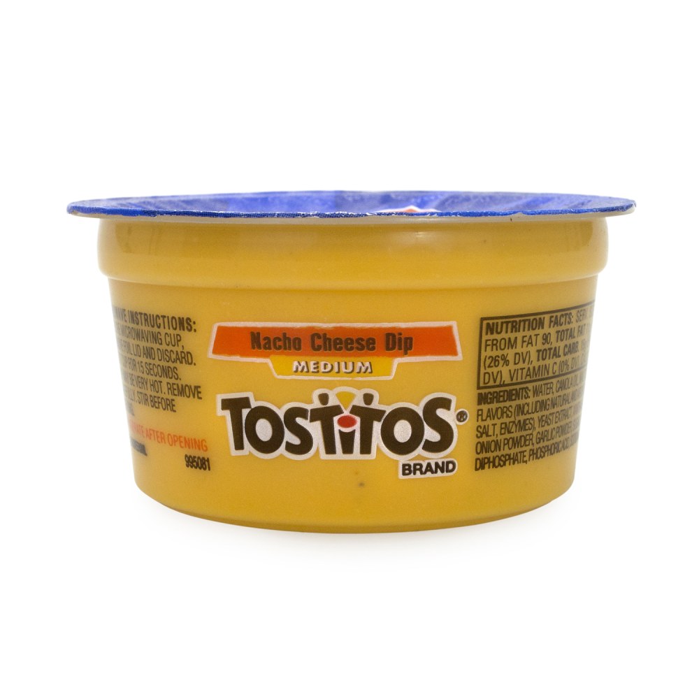 Tostitos Nacho Cheese Dip To-Go Cups, 3.6 Oz, Tub Of 30 Cups