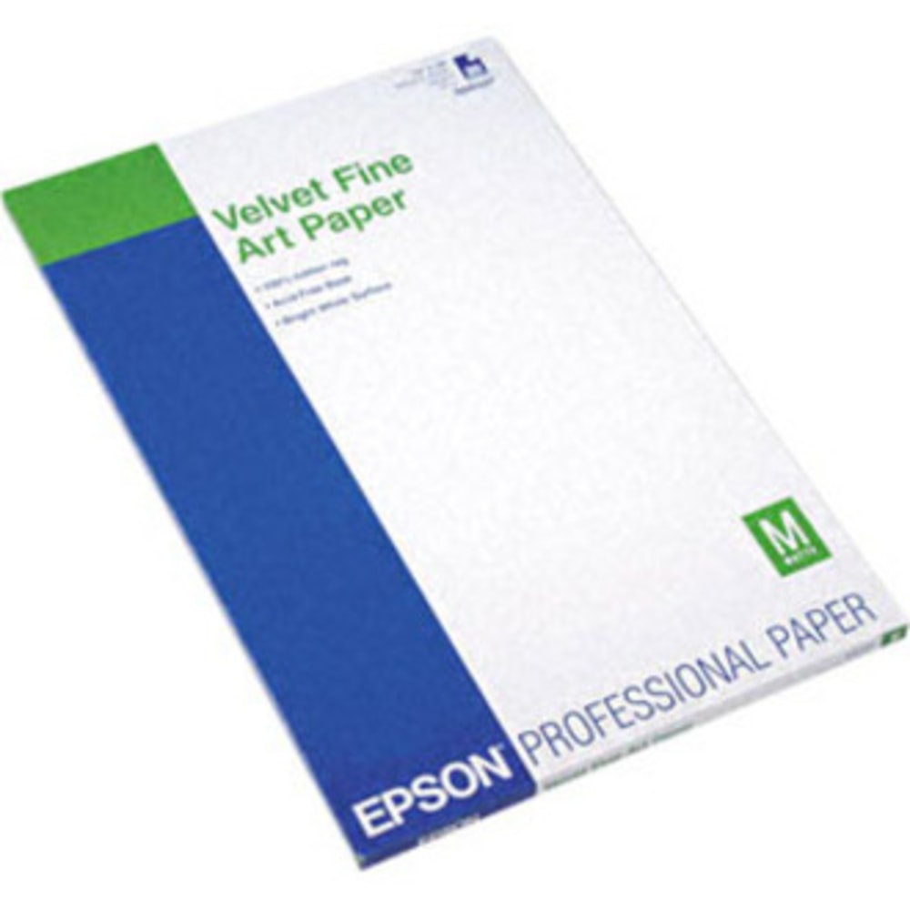 Epson Velvet Fine Art Paper, 13in x 19in, White