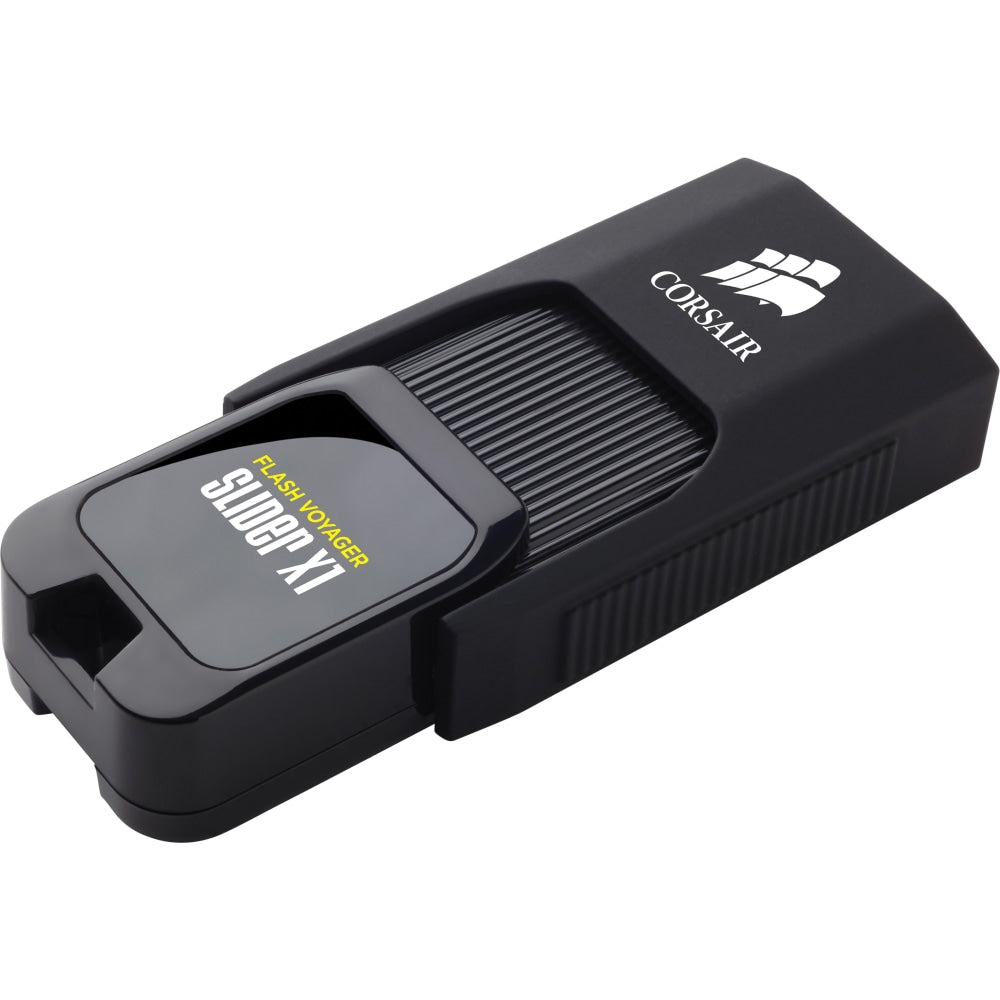 Corsair Flash Voyager Slider X1 USB 3.0 32GB USB Drive - 32 GB - USB 3.0 - 130 MB/s Read Speed - Black - 5 Year Warranty