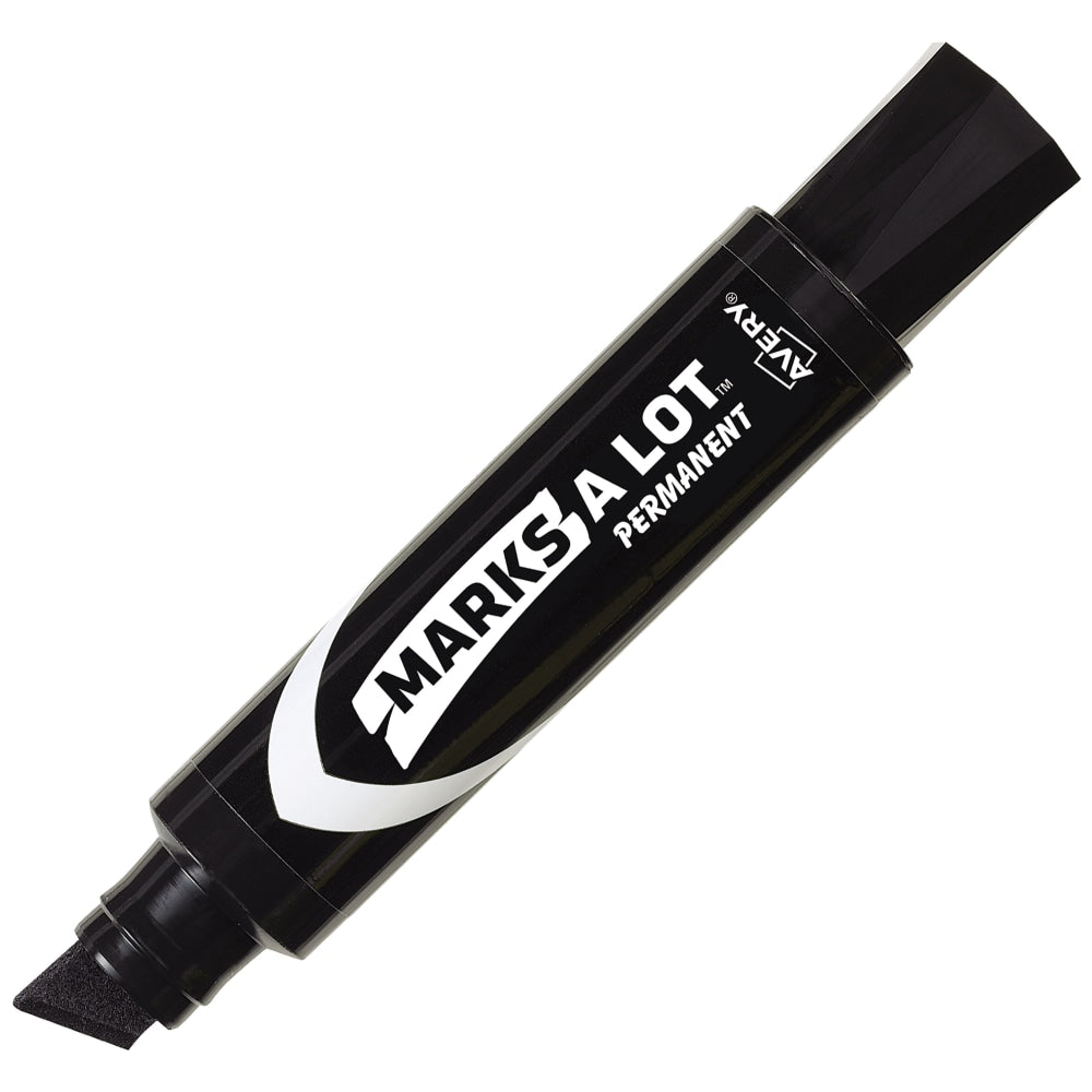 Avery Marks A Lot Permanent Markers, Chisel Tip, Jumbo Desk-Style Size, Black