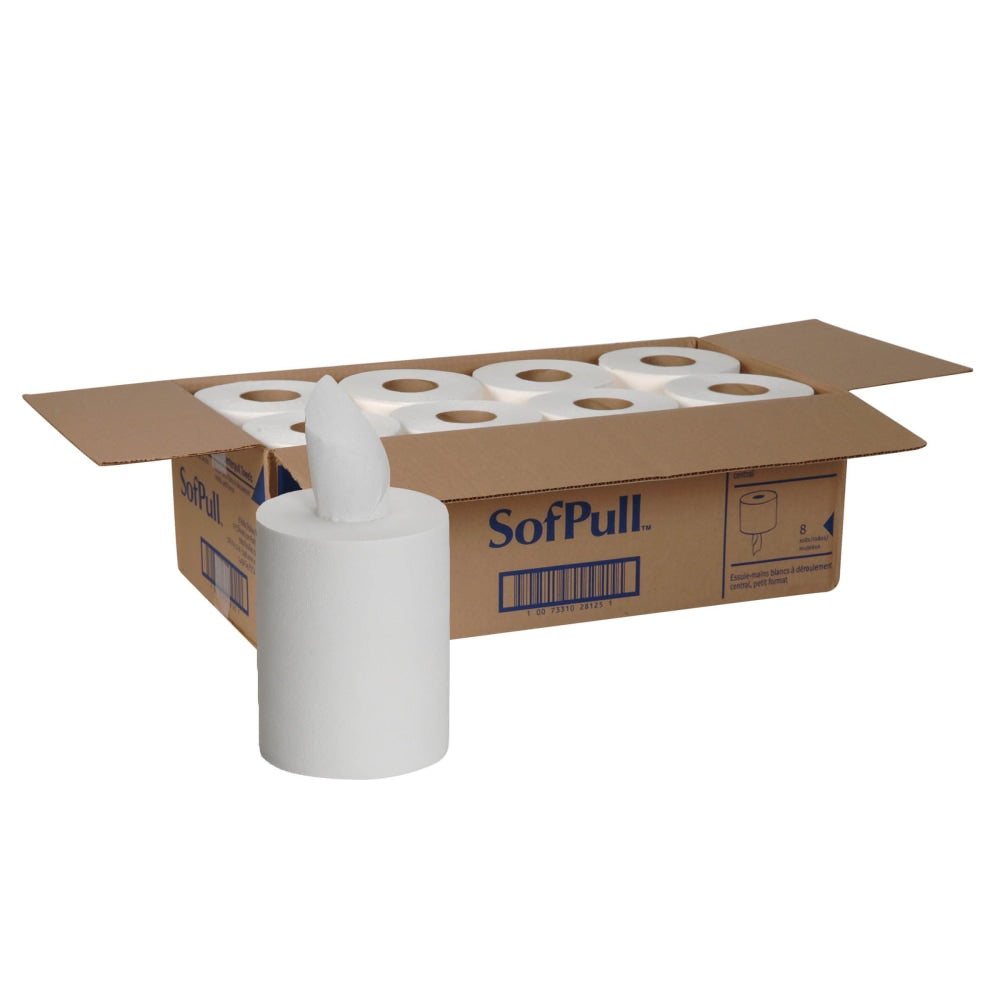 SofPull Premium Jr. Cap. 1-Ply Paper Towels, 275 Per Roll, Pack Of 8 Rolls