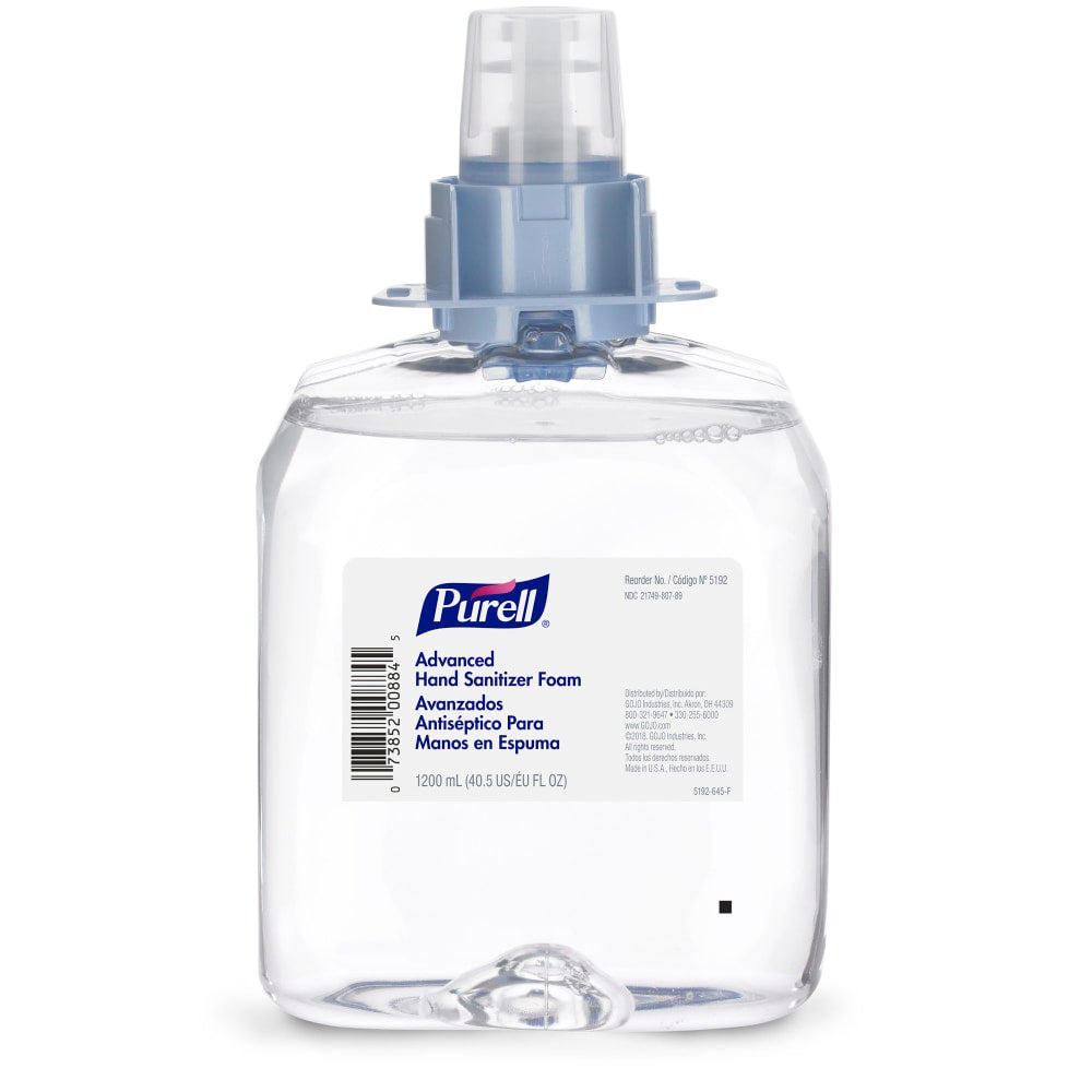 Purell Advanced Hand Sanitizer Foam Refills, 40.57 Oz, Pack Of 4 Refills