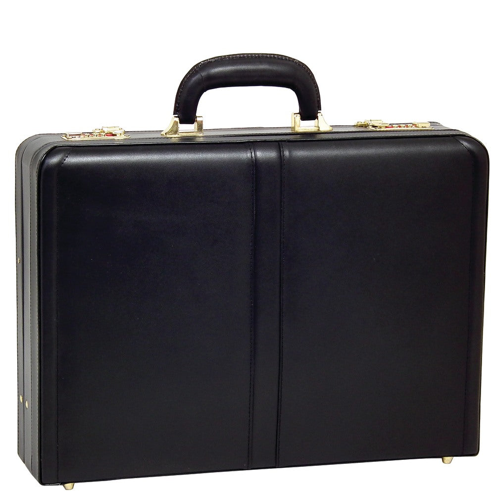 McKleinUSA Harper Leather Attache Case, Black