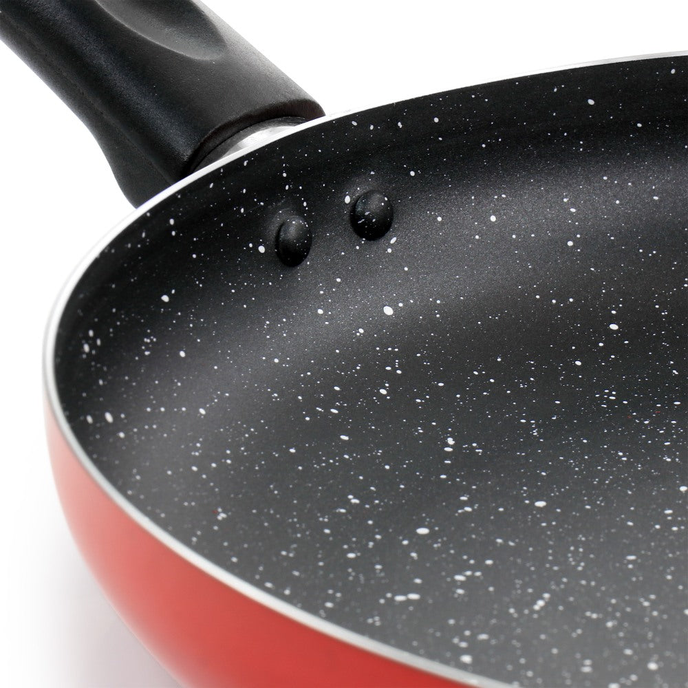 Oster Luneta Aluminum Non-Stick Frying Pan, 11-1/2in, Red