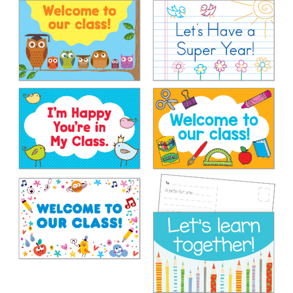 Scholastic Teachers Friend Postcards, 6in x 4in, Back To School, Kindergarten - Grade 5, Pack Of 36