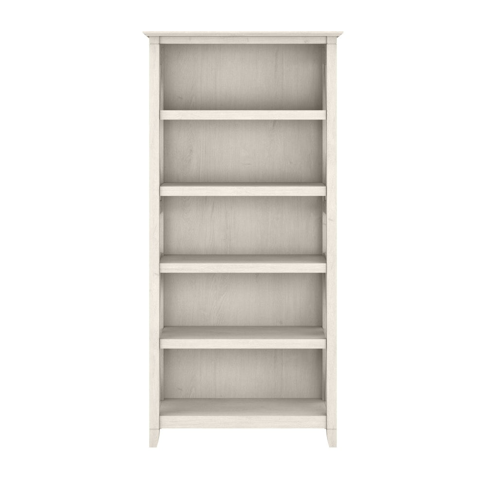 Bush Business Furniture Key West 66inH 5-Shelf Bookcase, Linen White Oak, Standard Delivery