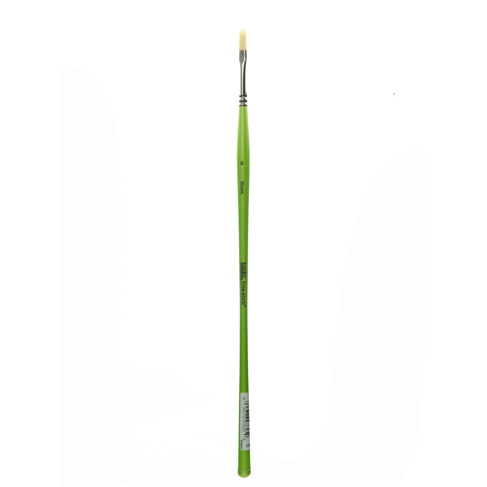 Liquitex Free-Style Detail Paint Brush, Synthetic, Size 2, Filbert Bristle, Green