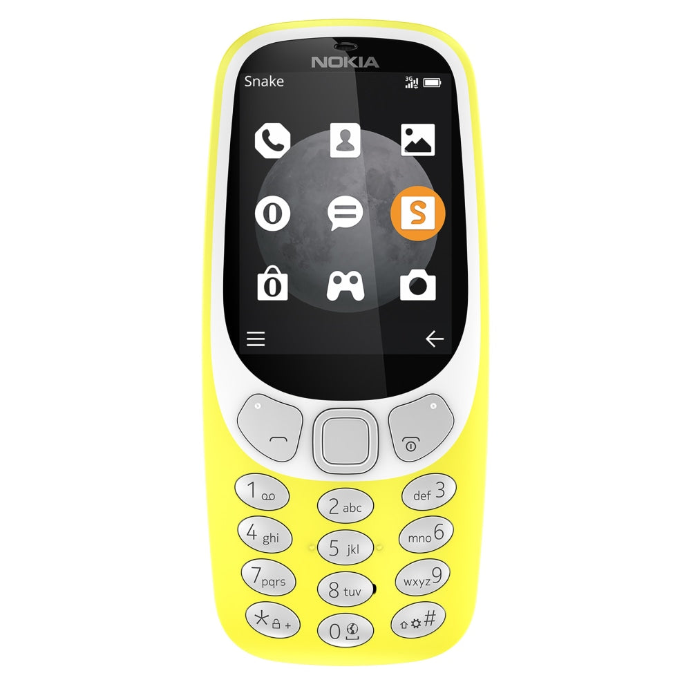 Nokia 3310 TA-1036 Cell Phone, Yellow