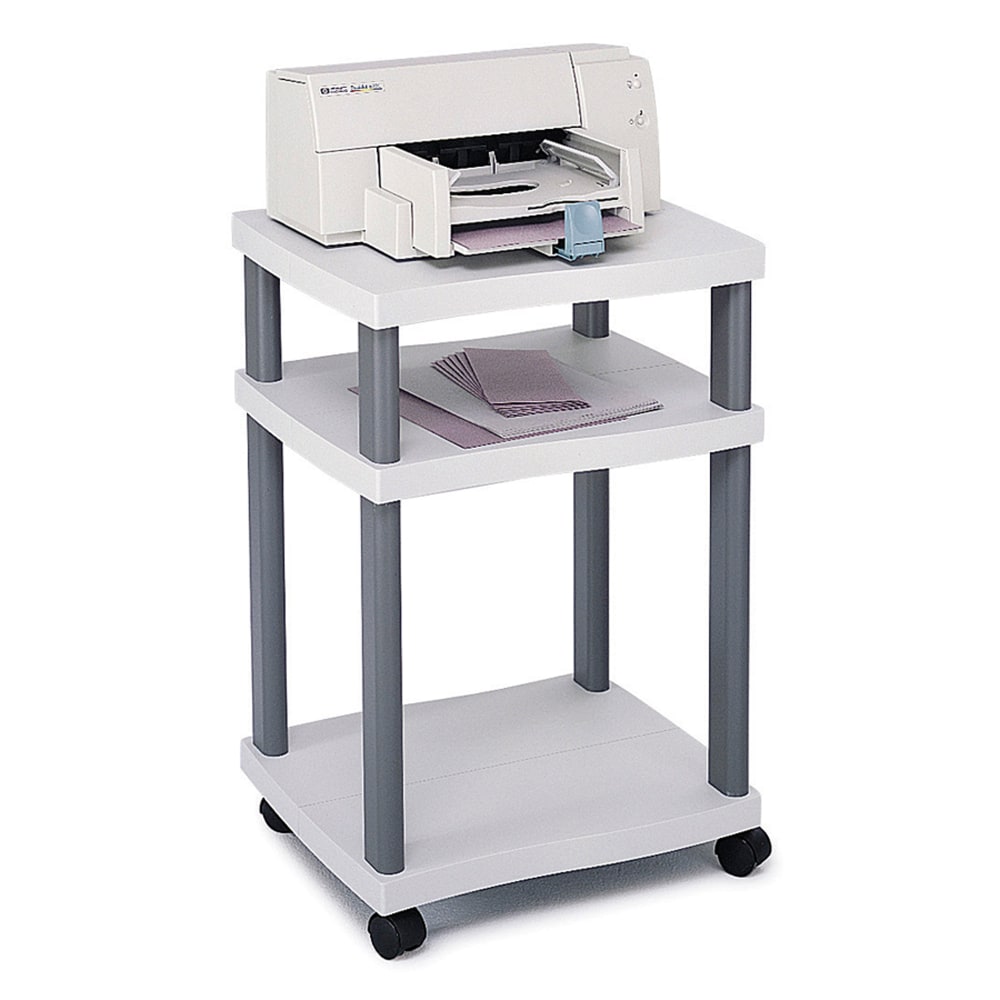 Safco Wave Deskside Printer Stand, Gray