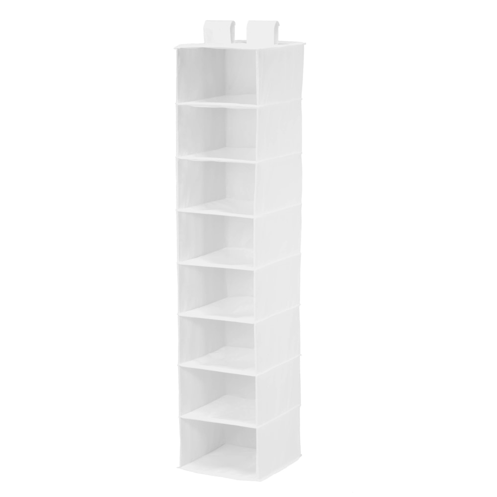 Honey-Can-Do 8-Shelf Hanging Vertical Closet Organizer, 54inH x 12inW x 12inD, White