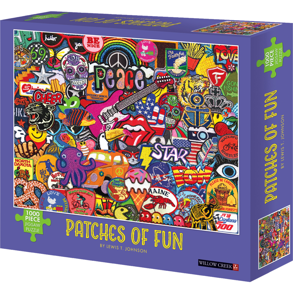 Willow Creek Press 1,000-Piece Puzzle, Patches of Fun