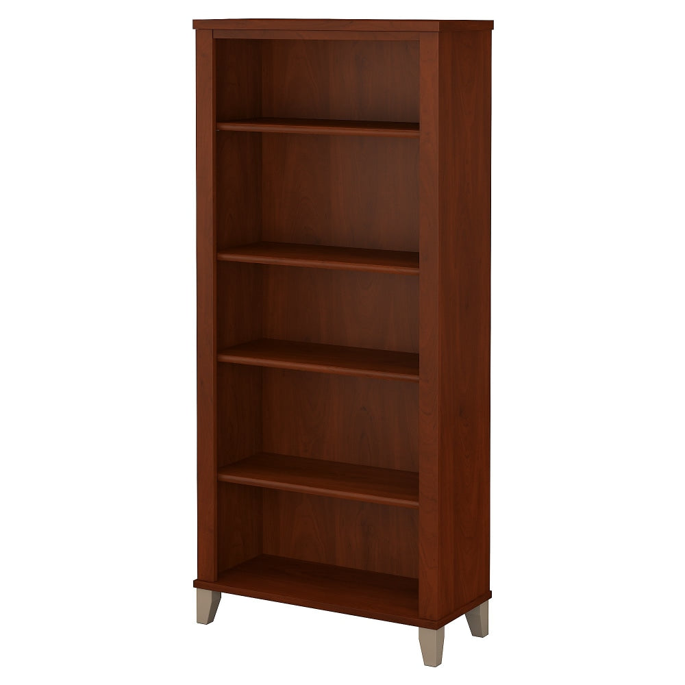 Bush Business Furniture Somerset 66inH 5-Shelf Bookcase, Hansen Cherry, Standard Delivery